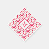 Berry, red en roze harten patroon Love Servet (Hoek)