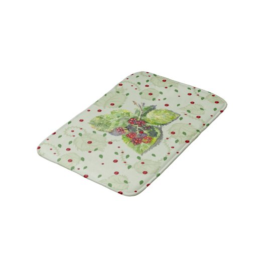 Berry Red en zwarte bramen Badmat (Gekanteld)