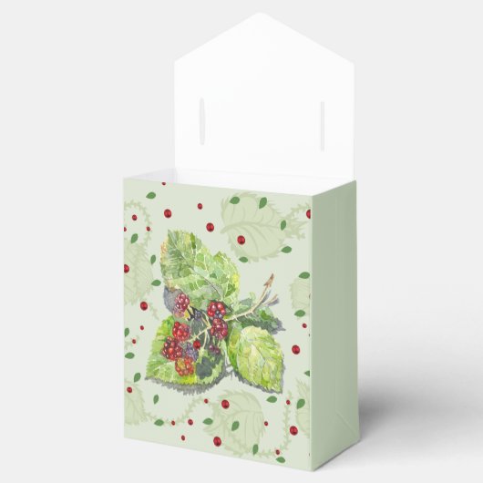 Berry Red en zwarte bramen Bedankdoosjes (Geopend)