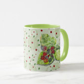 Berry Red en zwarte bramen Mok (Voorkant rechts)