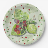 Berry Red en zwarte bramen Papieren Bordje (Voorkant)