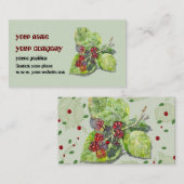 Berry Red en zwarte bramen Visitekaartje (Voorkant / Achterkant)