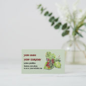Berry Red en zwarte bramen Visitekaartje (Staand voorkant)