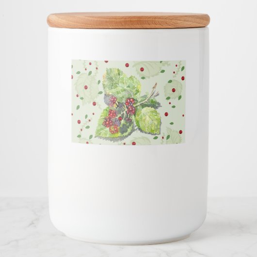 Berry Red en zwarte bramen Voedselcontainer Etiket (Voorkant)