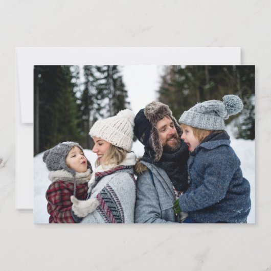 Berry Red Foto Vrolijk Kerstfeest Feestdagenkaart (Achterkant)