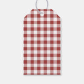 Berry Red Gingham Cadeau Labels Cadeaulabel (Voorkant)