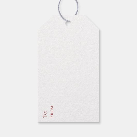 Berry Red Gingham Cadeau Labels Cadeaulabel (Achterkant)