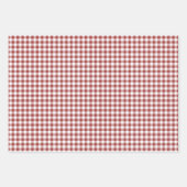 Berry Red Gingham inpakpapier (Voorkant 3)