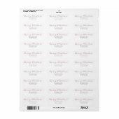 Berry Red Merry Christmas Return Address Label (Full Sheet)