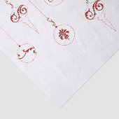 Berry Red Monogram Bauble Ornamenten Kerst Tissuepapier (Detail)