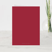 Berry Red Scripture Cross Kerstmis / Vakantie Folie Wenskaart (Achterkant)