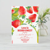 Berry Red Strawberry Vrijgezellenfeest Kaart (Staand voorkant)