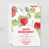 Berry Red Strawberry Vrijgezellenfeest Kaart (Voorkant)