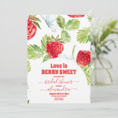 Berry Red Strawberry Vrijgezellenfeest Kaart (Staand voorkant)