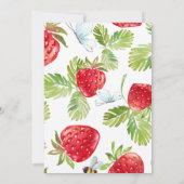 Berry Red Strawberry Vrijgezellenfeest Kaart (Achterkant)