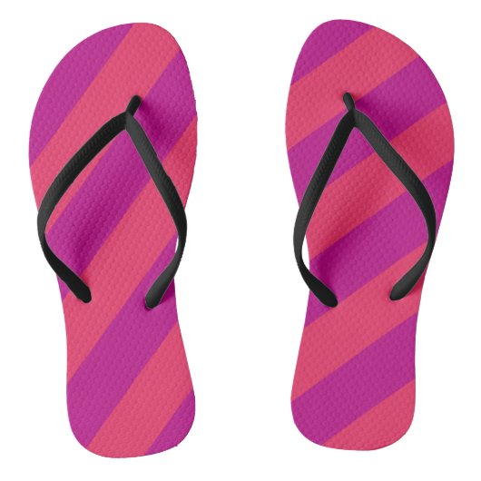 Berry & Roze Fruit Stripe | Willekeurige grootte | Teenslippers (Voetbed)