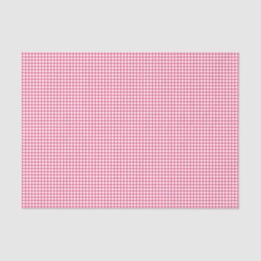 Berry roze gekleurde Gingham check patroon Tissuepapier (Voorkant)