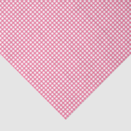 Berry roze gekleurde Gingham check patroon Tissuepapier (Detail)