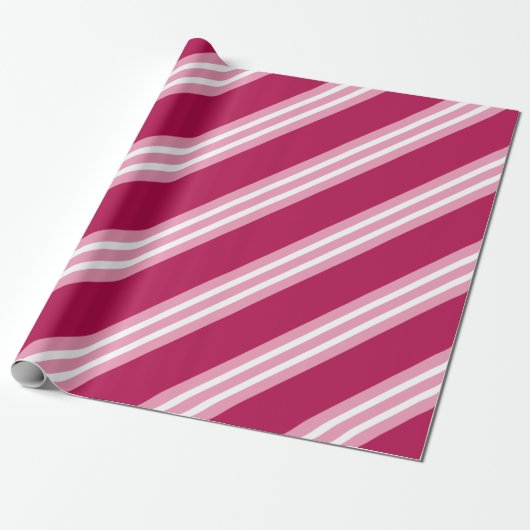 Berry roze Snoep kerst inpakpapier (Uitgerold)