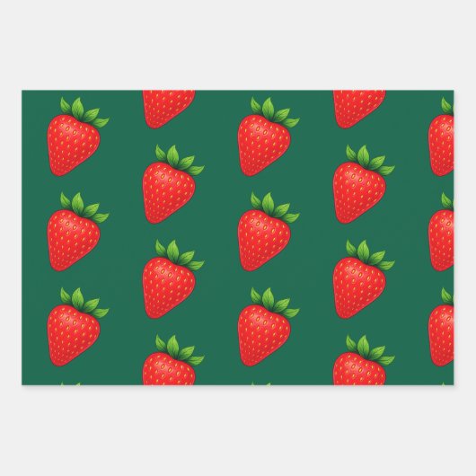 Berry Sassy™ Aardbei Inpakpapier – Junie Fer Vel (Voorkant)