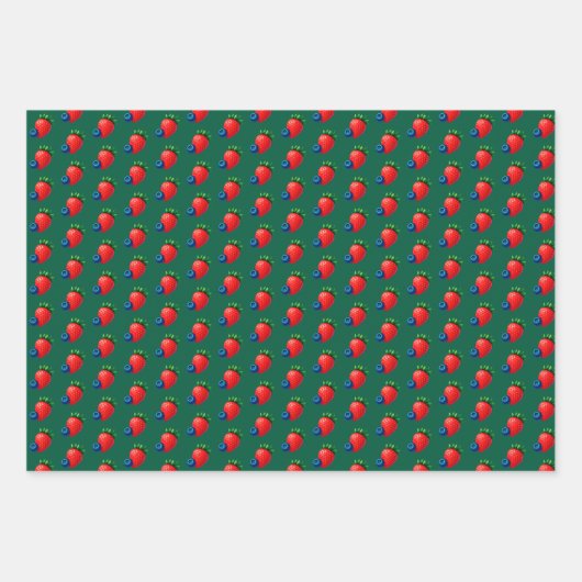 Berry Sassy™ Strawberry Wrapping Paper – Junie Fer (Voorkant 2)
