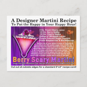 Berry Scary Halloween Martini Recept Briefkaart