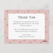 Berry schattig geboorte aankondiging kaart met fot (Achterkant)