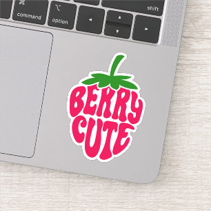 Berry Schattige Aardbei gesneden vinyl Stickers