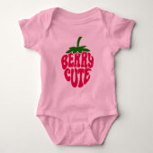 Berry Schattige Strawberry Girl Power Retro Stijl Romper (Voorkant)