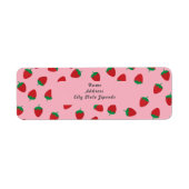 Berry Schattige Strawberry Retouradres Label (Voorkant)