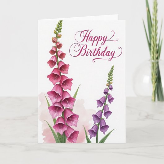 Berry Script Verjaardagskaart Kaart (Voorkant)
