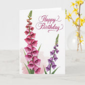 Berry Script Verjaardagskaart Kaart (Gele Bloem)