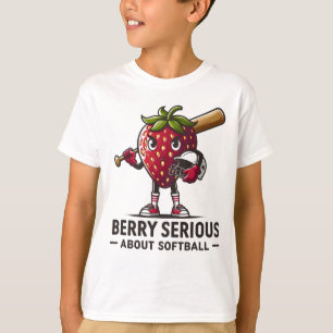 Berry serieus over softbal! Aardbei Softball T-shirt