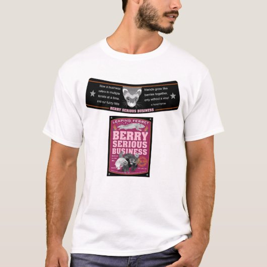 Berry Serious Business beer label T-shirt (Voorkant)
