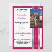 Berry Shine Autograph Kaart voor Pageants (Achterkant)