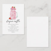 Berry Smoothie Baby shower Diaper Raffle Informatiekaartje (Voorkant / Achterkant)