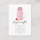 Berry Smoothie Baby shower Diaper Raffle Informatiekaartje (Voorkant)