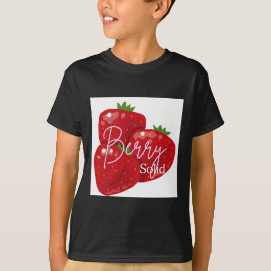 Berry Solid Sticker T-shirt (Voorkant)