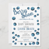 Berry Soon Baby shower Invitation Kaart (Voorkant)