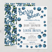 Berry Soon Baby shower Invitation Kaart (Voorkant / Achterkant)