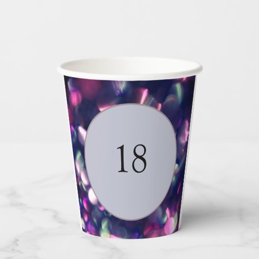Berry Sparkle Paper cup Papieren Bekers (Achterkant)