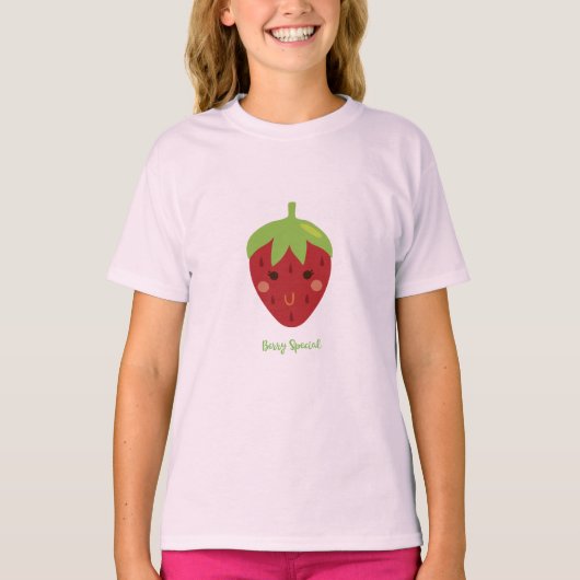 Berry Special Smiling Strawberry T-shirt (Voorkant)