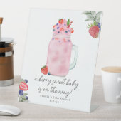 Berry Special Smoothie Baby shower Reclamebord Met Voetstuk (Insitu)