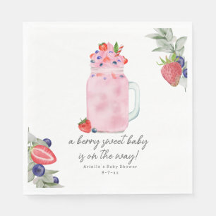 Berry Special Smoothie Baby shower Servet