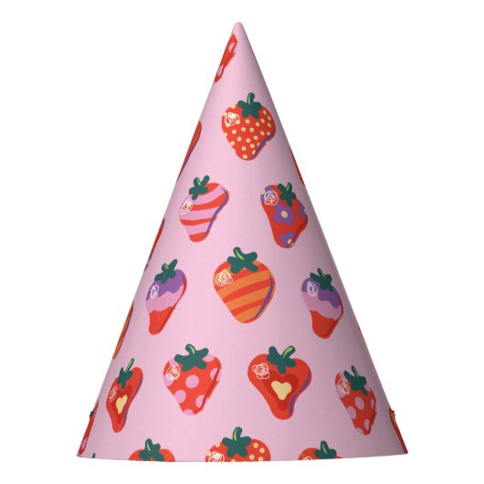 Berry Special Strawberry Birthday - Roze Feesthoedjes (Voorkant)