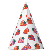 Berry Special Strawberry Verjaardag Feesthoedjes (Achterkant)