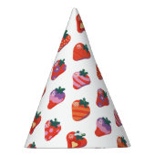 Berry Special Strawberry Verjaardag Feesthoedjes (Rechts)