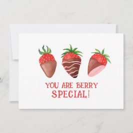 Berry Special Valentijn Kaart, Aardbei Bedankkaart
