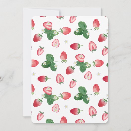 Berry Speciale Gelegenheid Aardbei Baby shower Kaart (Achterkant)