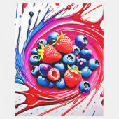 Berry Splash: kleurenburst Fleece Deken (Voorkant)
